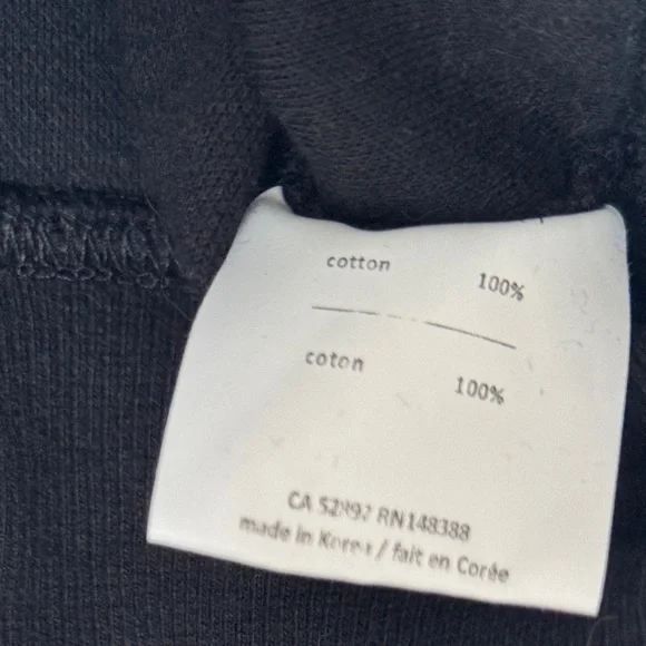 (SOLD) OAK + FORT Black Cropped Sweatshirt - Picture 3 of 3